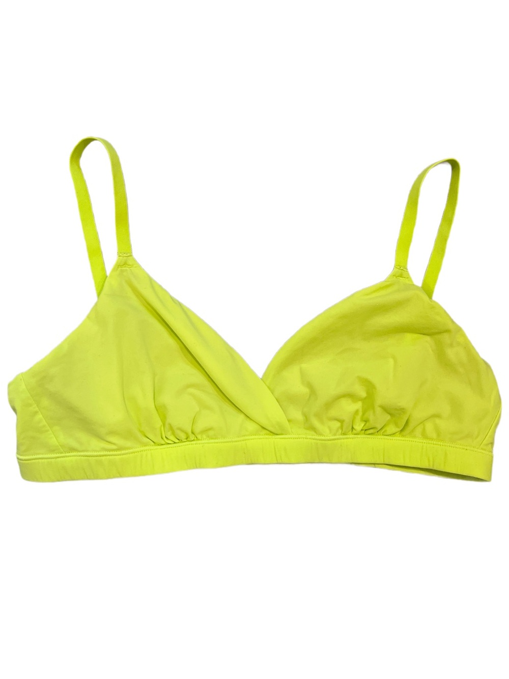 NWOT SKIMS Neon Yellow Triangle Bralette